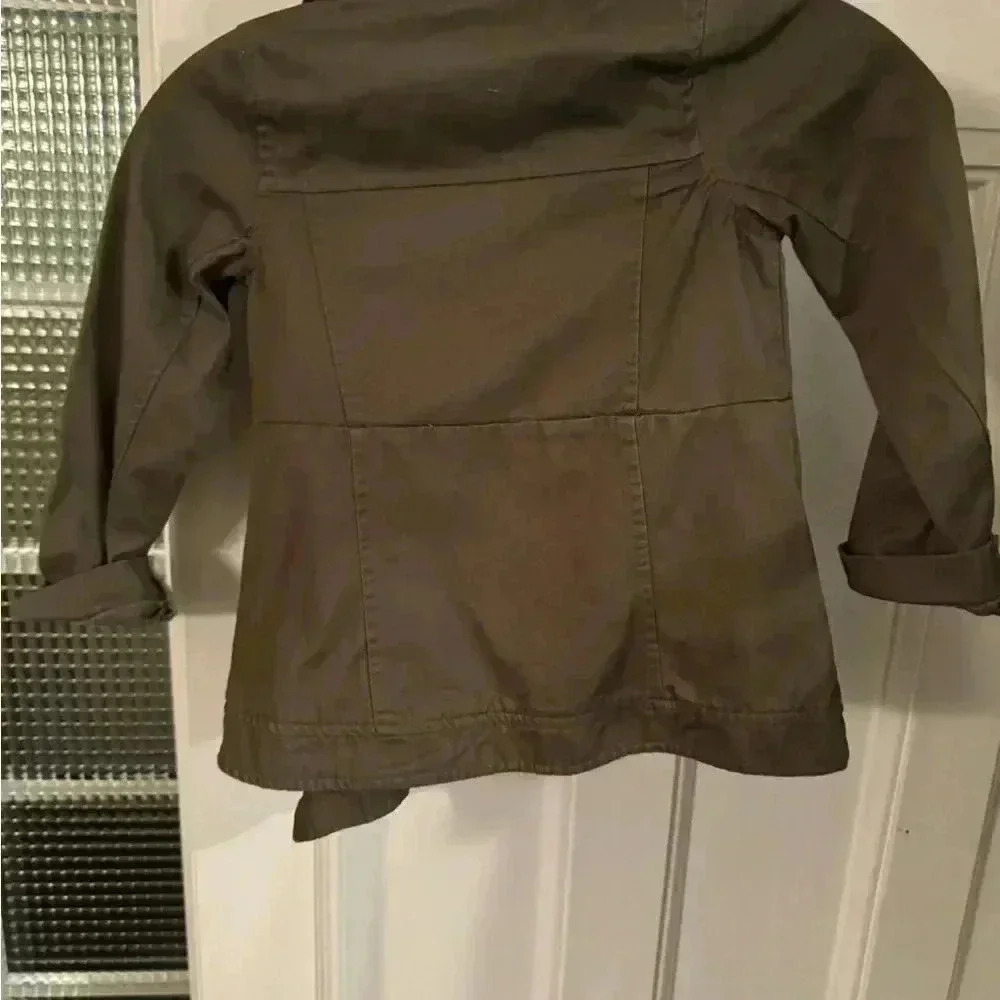 Isaac Mizrahi / Madeline Bergman girls green moto jacket. Size 5T - Picture 3 of 10